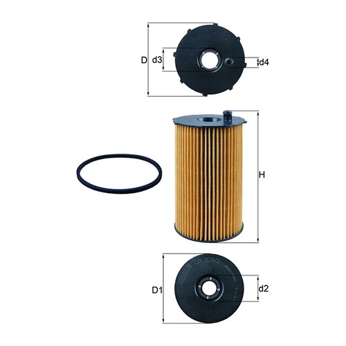 Mahle 205 oil filter - mahle, ox