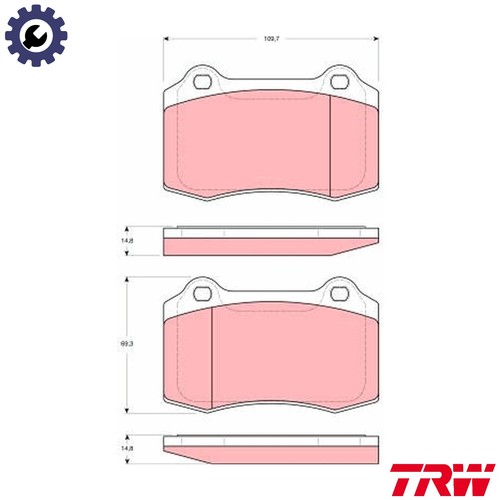 Brake pad set disc - brake,