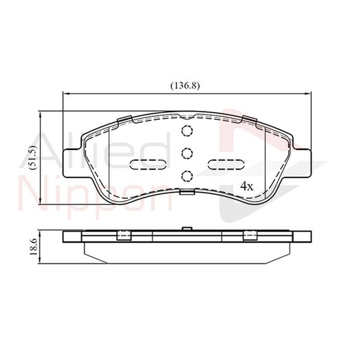 Brake pads set for - pads, citroen
