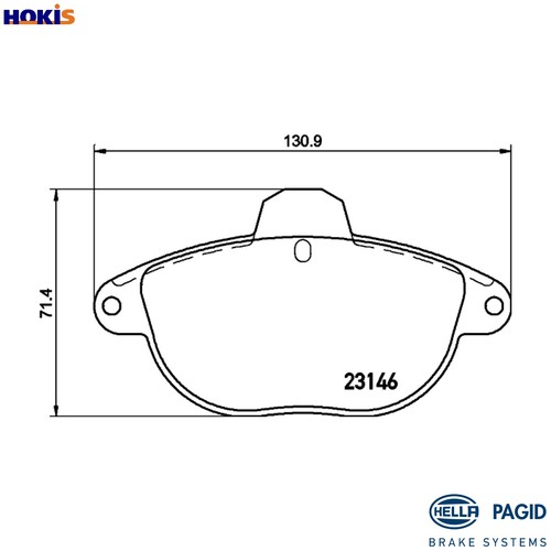 Brake pad set disc - set, 8db