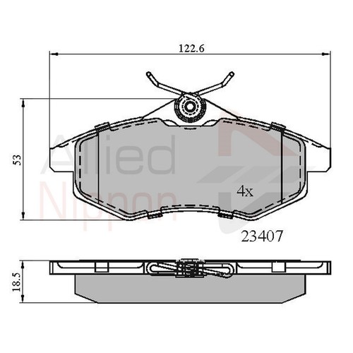 Brake pads set for citroen - pads, c2
