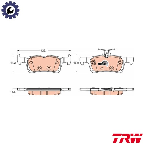 Brake pad set disc - disc,