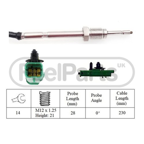 Exhaust temperature sensor for - exhaust,