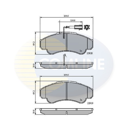 Brake pads set - for, citroen